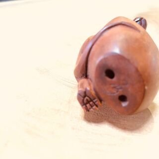 【愛品館市原店】木彫りねずみ 根付 の画像