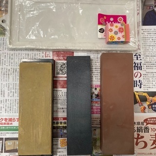 【お譲り先決定】砥石セット・包丁を研ぐ「といし」・調理器具