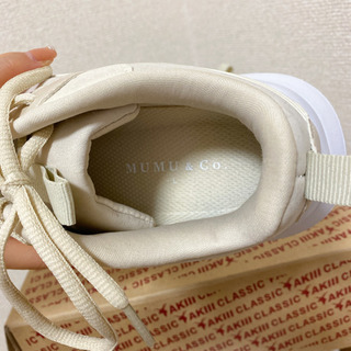 【洗濯済】しまむら　mumu 厚底スニーカー　厚底シューズ　軽量スニーカー　軽量シューズの画像