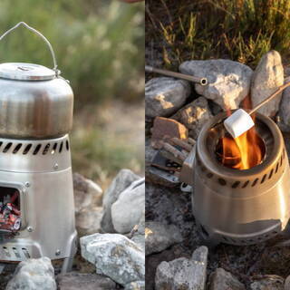 ★中古美品★QUECHUA (ケシュア) キャンプ ウッドストーブ MH500 - 二次燃焼の画像