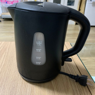 電気ケトル 1L ブラック ホームコーディの画像