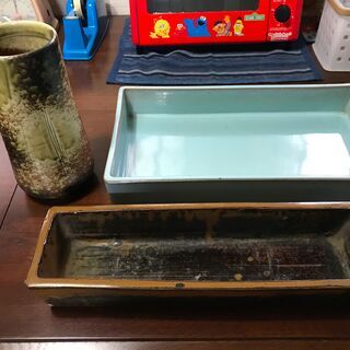 まもなく終了 生け花用花器2個と花瓶1個　あげます