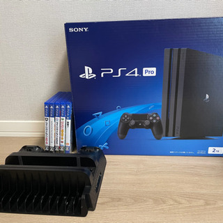 PS4 Pro 2TB／スタンド付／ソフト5本付