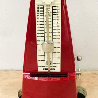 取引場所　南観音　K 2107-027 メトロノーム　NIKKO 外箱あり　レッドの画像