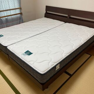 フランスベッド France Bed 美品 シングルベッド 2台セット ワイドキング ナイス家具店 下見可 ワイドキング