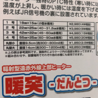 飼育ヒーターの画像