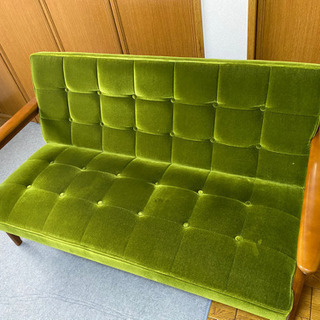 値下げしました【正規品】カリモク60 Kチェア 2シーター モケットグリーン