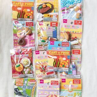 【ミニチュアフード】消しゴム・13個セット～新品～
