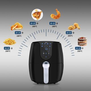 【新品】エアフライヤー ノンフライヤー 3.5L容量 揚げ物 油なし XLサイズ フライヤー 80-200℃調節可 デジタルディスプレー タイマー付き 日本語説明書 レシピ付きの画像