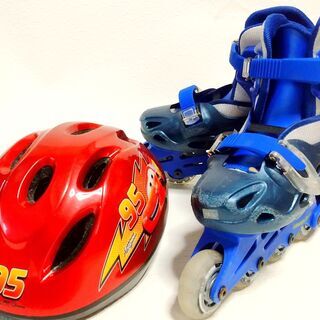 【受付再開】インラインスケート　18-20cm　ヘルメット付き