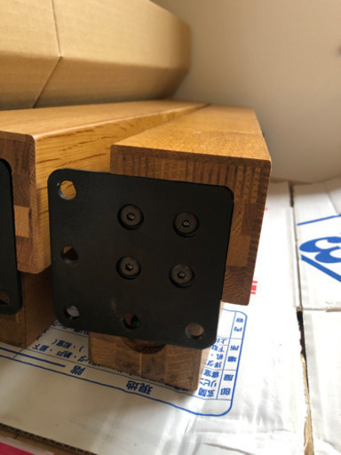 オーク材　天然木　テーブル脚4本セット