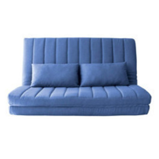 アイリスプラザ(IRIS PLAZA) ソファベッド ブルー 120×63~180×9~60cm 2人掛け 3WAY LSB-002の画像