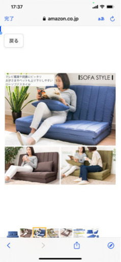 アイリスプラザ(IRIS PLAZA) ソファベッド ブルー 120×63~180×9~60cm 2人掛け 3WAY LSB-002