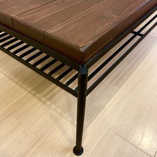 【取引中】アイアンのローテーブル　　コーヒーテーブル／机／デスクの画像