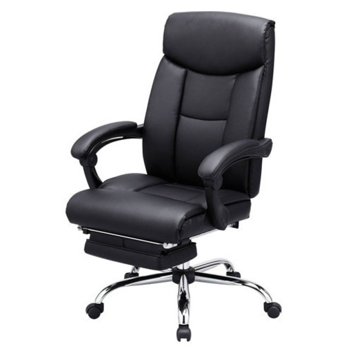 2)完全新品未開封　SANWA SUPPLY SNC-L17BK [オットマン収納レザーチェア ブラック]