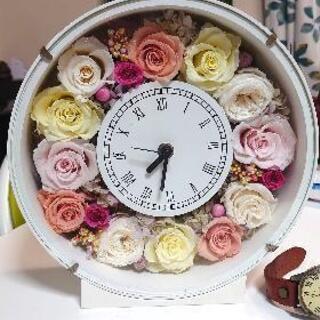 ドライフラワー置時計(定価13,200円)
