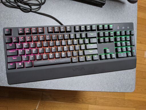 VAVA メカニカルキーボード 青軸 VA-GE001 ゲーミングキーボード