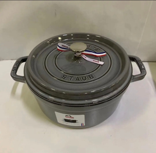 staub ストウブ　24センチ　グレー　鍋　鉄鍋