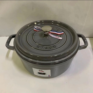 staub ストウブ　24センチ　グレー　鍋　鉄鍋
