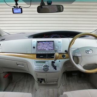 検査3年10月エスティマG WORK19インチ/モデリスタエアロ/純正HDDナビ/ALPINE10.1インチフリップダウン/サイド/バックカメラ/両側パワスラ/ETCの画像