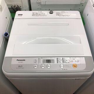 【リサイクルショップどりーむ天保山店】3141【期間限定30％OFF対象品】　洗濯機　Panasonic　パナソニック　NA-F50B11　洗濯容量5.0Kg　2018年製　中古品