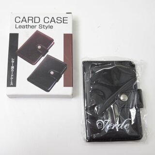 jtp-0317　未使用品　レザー調カードケース　ブラック　カー...