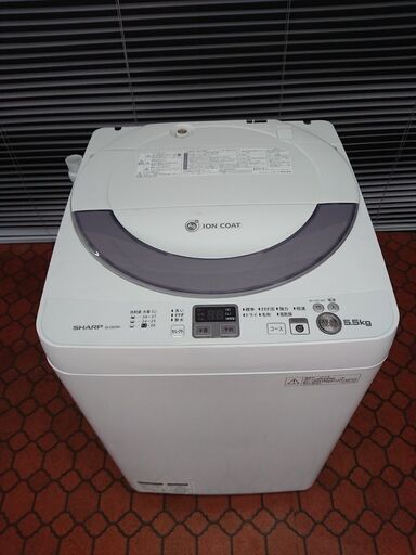 ID 972108  シャープ5.5K　２０１３年製　ES-GE55N-S　キズ有