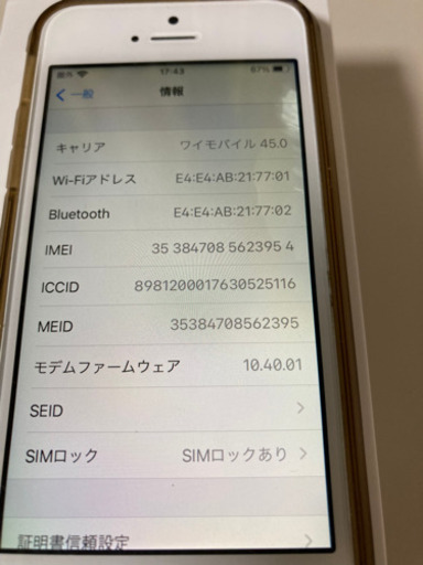 iPhoneSE 第1世代
