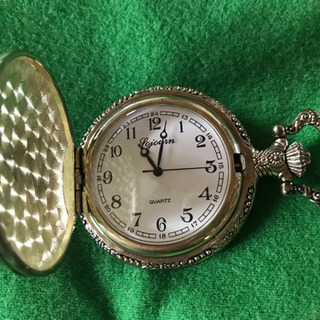 懐中時計 QUARTZ 鷹 ゴールド アンティーク　ビンテージ　要電池交換　の画像
