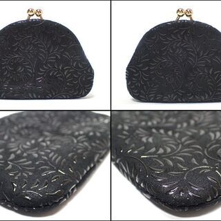 AA549 印傳屋 がま口 小銭入れ コインケース 伝統革細工の画像