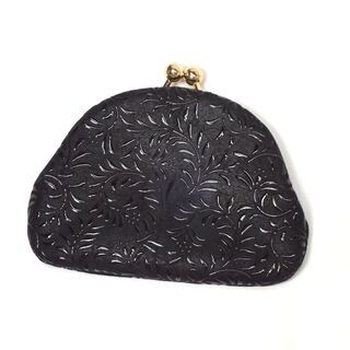 AA549 印傳屋 がま口 小銭入れ コインケース 伝統革細工