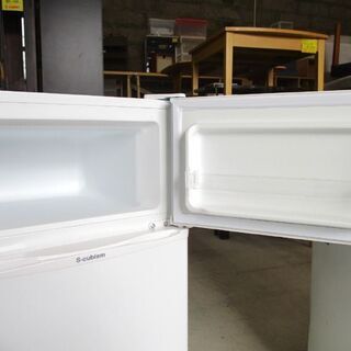 2ドア 冷蔵庫 90L 2017年製 エスキュービズム WR-2090 ホワイト 白