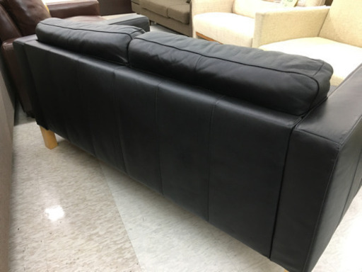 2人掛けレザーソファー　IKEA