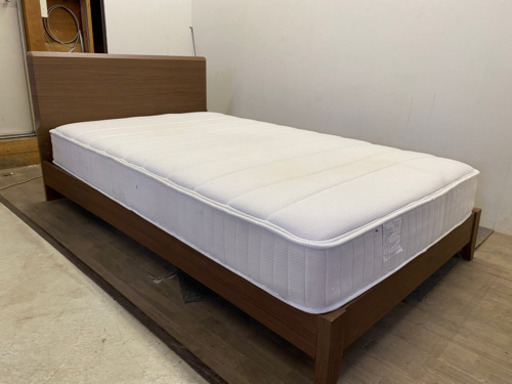 ☆おしゃれセミダブルベット 木目調☆ 070401