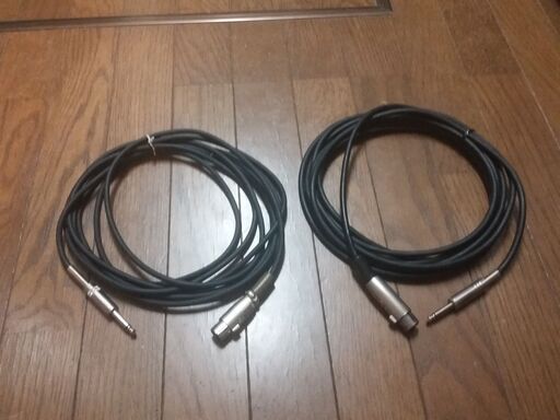 カラオケ用マイクケーブル５m x ２本（ノーブランド）