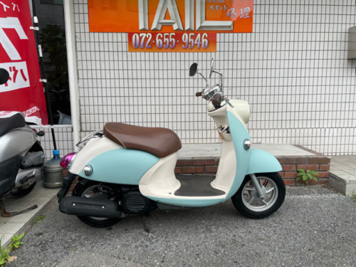 ★8万円　ビーノ　インジェクションモデル！リアタイヤ新品！セル1 実働車★ヤマハ　VINO SA37J 原付　スクーター