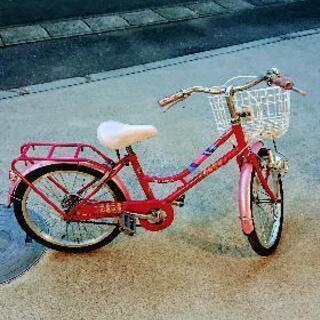 子供用自転車20インチピンク女の子 錆びパンク有り