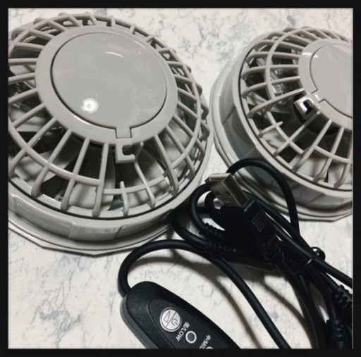 ご購入者様決定꒰未使用꒱熱中症対策 作業服用 USBファン扇風機 灰色 夏バテ防止