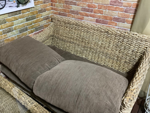 ☑️ジモ売約済み　?特価⚡️新品定価約18万円アバカリゾートソファー×2＋?アバカテーブルセット　エスハウス