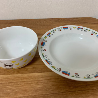 取引中/スヌーピースープ皿と丼器