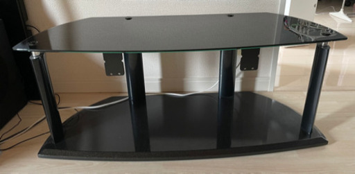 テレビ台 テレビラック ガラス天板 黒 美品
