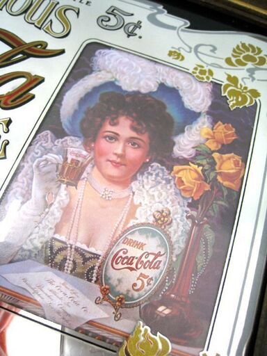 Coca-Cola ビンテージ 壁掛けパブミラー 希少】ビンテージCoca-Cola /コカ・コーラ 壁掛けパブミラー / 鏡