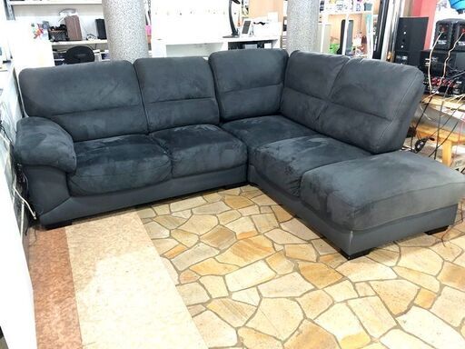 札幌近郊　送料無料　ニトリ　L字ｿﾌｧ　ｳｫｰﾙ　ｸﾞﾚｰ　定価10万円以上