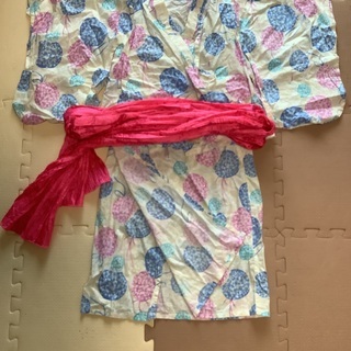 浴衣　2way 女の子 110cm  あじさい柄