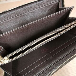 本物 ルイヴィトン ジッピー・ウォレット ダミエ・エベヌ 札入れ