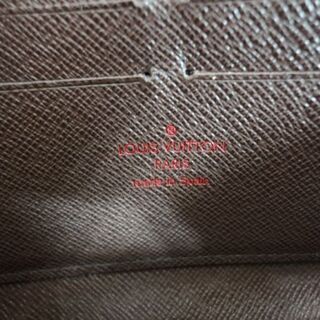 本物 ルイヴィトン ジッピー・ウォレット ダミエ・エベヌ 札入れ