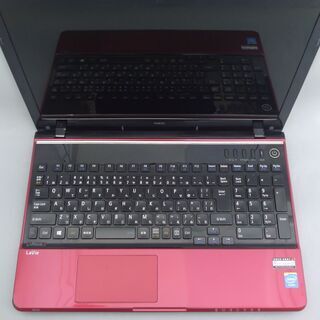 新品SSD-256G レッド ノートパソコン 中古良品 15.6型 NEC PC-LS150MSR Core i7 4コア 8GB DVDRW 無線 webカメラ Windows10 Office済の画像