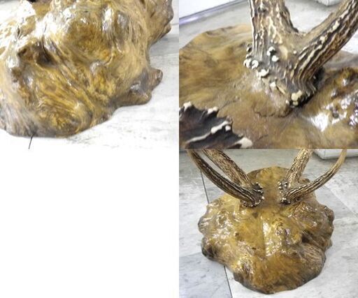 こぶの木 鹿の角 刀掛け オブジェ 置物 幅48×高さ70×奥行40cm 和室 床の間  札幌 厚別店