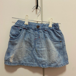 110㎝　キッズ　スカート　デニム　子供の画像