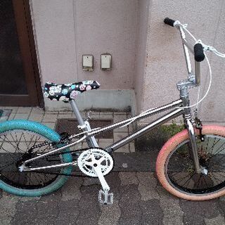 [FUN]20吋 BMXクルーザーバイク シングル/メッキカラー